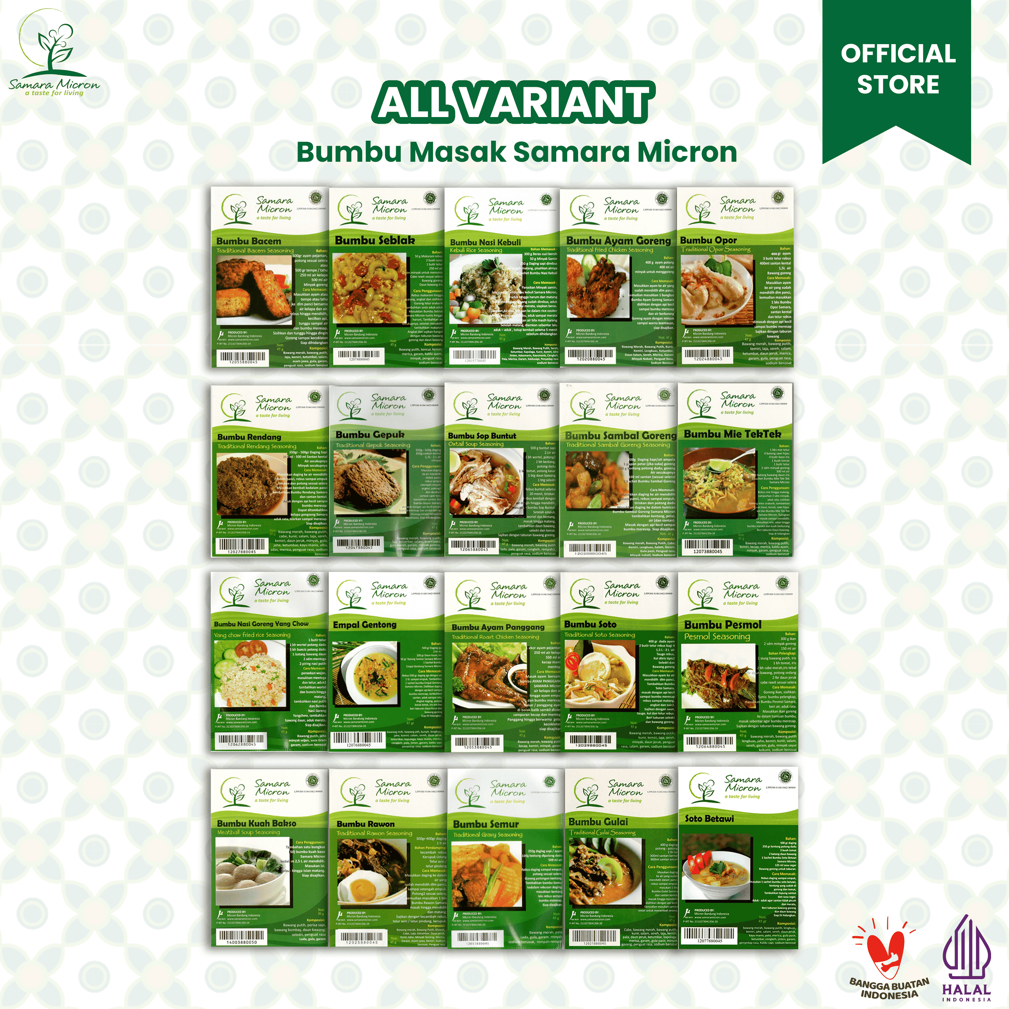 BUMBU REMPAH FOIL 2-10g ALL VARIAN